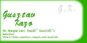 gusztav kazo business card